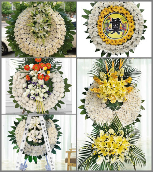 山东泰安岱岳区范镇谢台村花圈速递